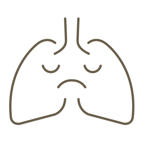A common symptom of impaired airway clearance is breathlessness.