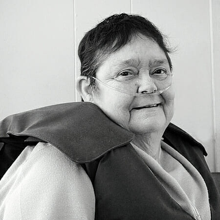 Photo of Georgia, a grandmother with COPD who uses SmartVest
