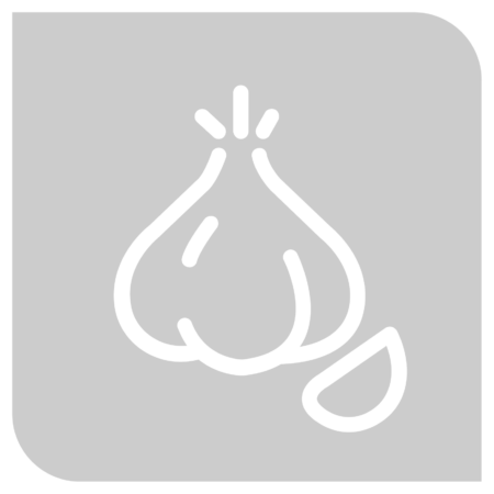 Graphic icon of garlic.