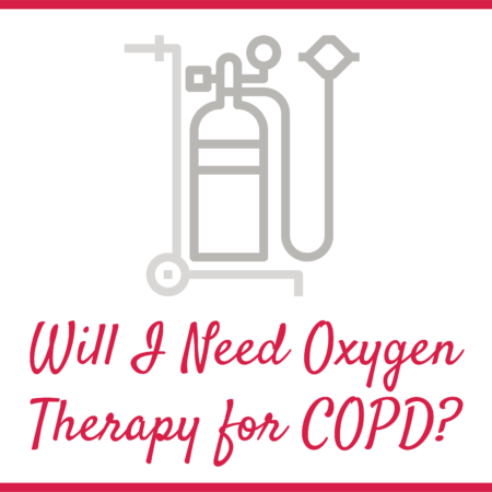 Graphic icon of oxygen therapy for COPD.
