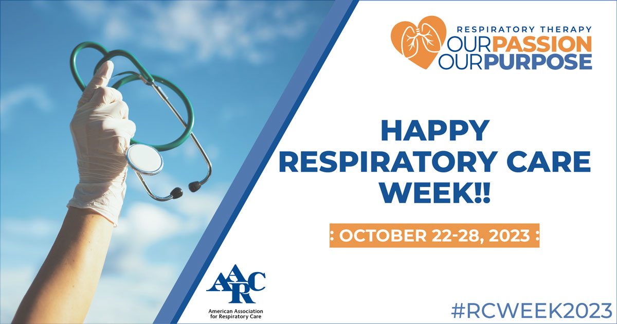 Banner for Respiratory Care week in October.
