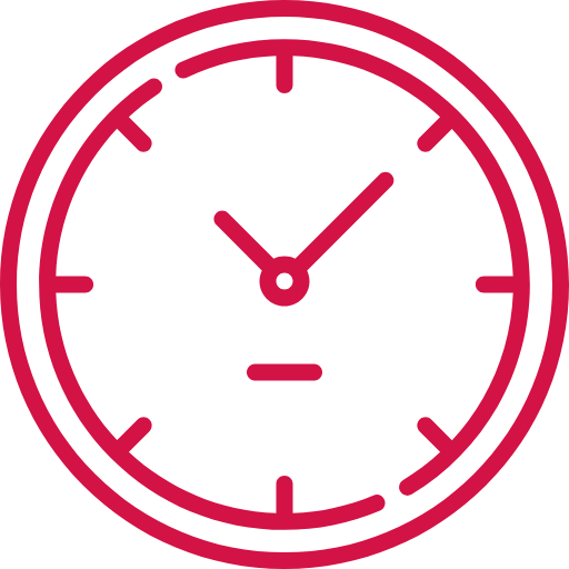 A graphic icon of a clock
