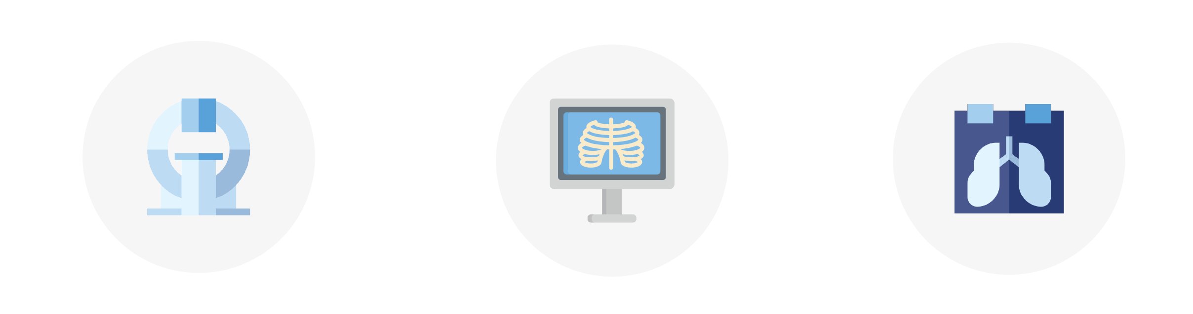 Graphic icons that showcase how to diagnose COPD.