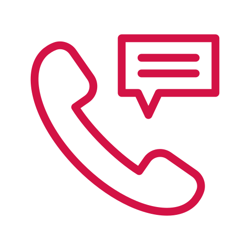 Phone icon; customer service support