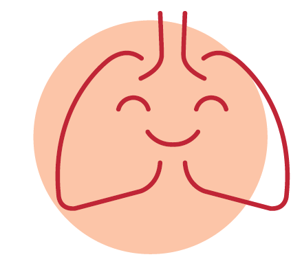 Happy lungs icon