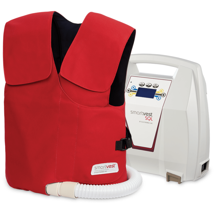 Red SmartVest next to a SmartVest generator