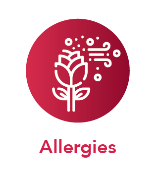 Graphic icon of seasonal allergies.