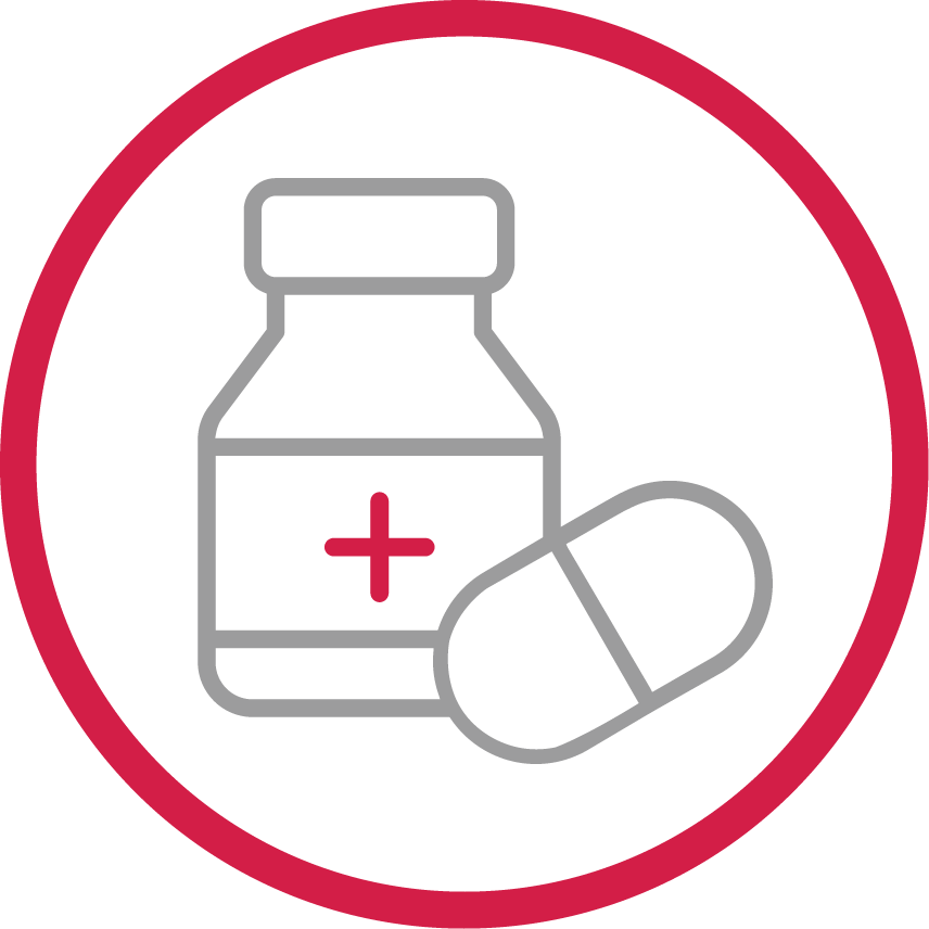 Graphic icon of medication