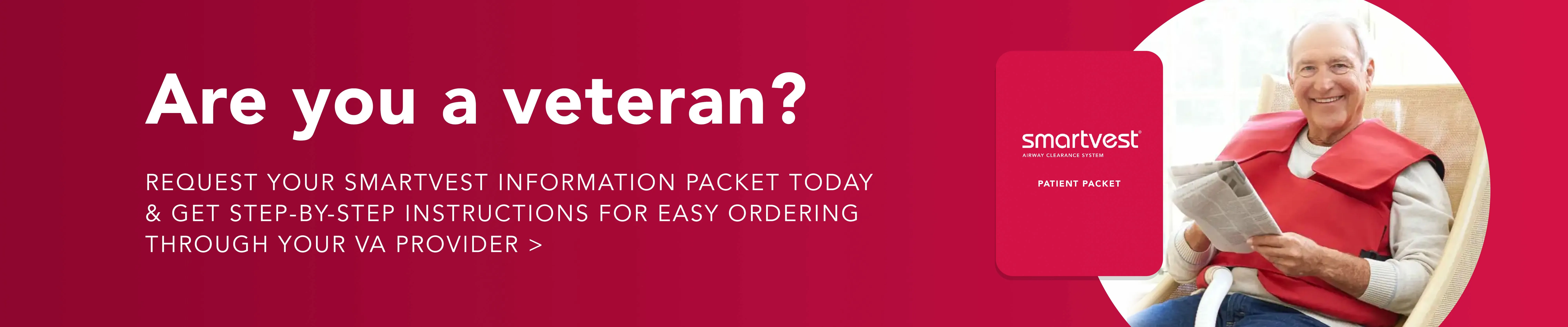 Veterans information packet from SmartVest banner.